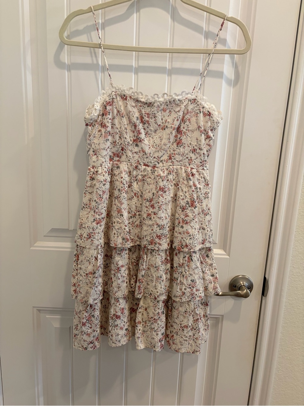 Altard State Floral Tiered Spaghetti-Strap Dress